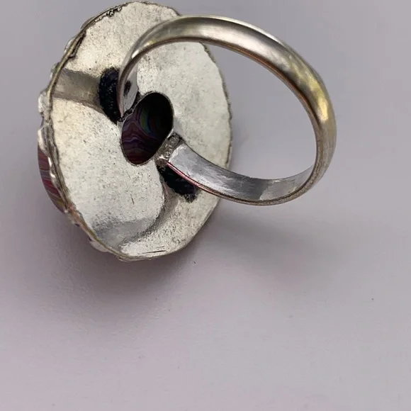 Rainbow Cal-silica Sterling Silver Ring - Picture 5 of 12